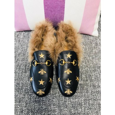 Gucci Princetown Leather Slippers UQ0855