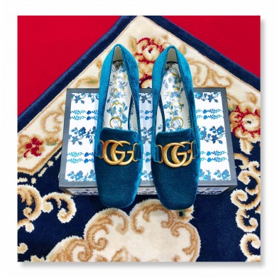 High Quality Imitation Gucci Velvet Pumps UQ1555