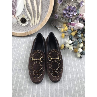 Knockoff Gucci Jordaan Velvet Loafers UQ0078