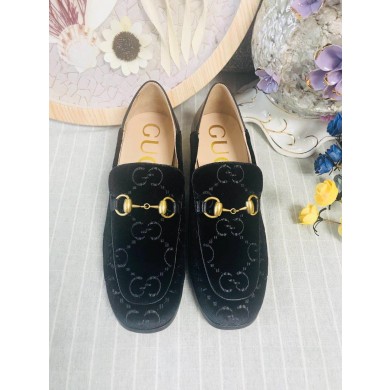 Luxury Gucci Jordaan Velvet Loafers UQ1527