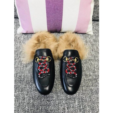 Replica AAAAA Gucci Princetown Leather Slippers UQ1802