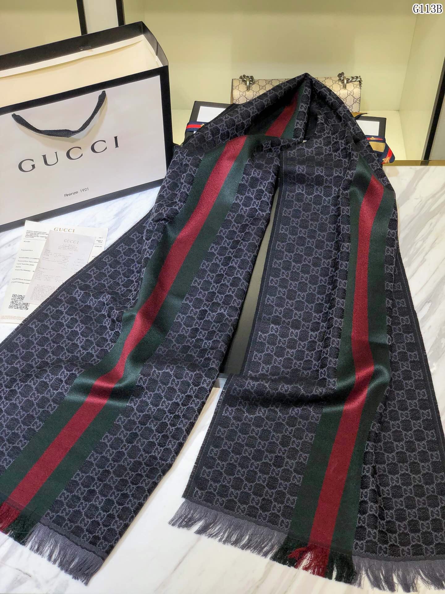 Original vs Good Replica Gucci Scarf. How to spot fake Gucci shawls and  bandeau 
