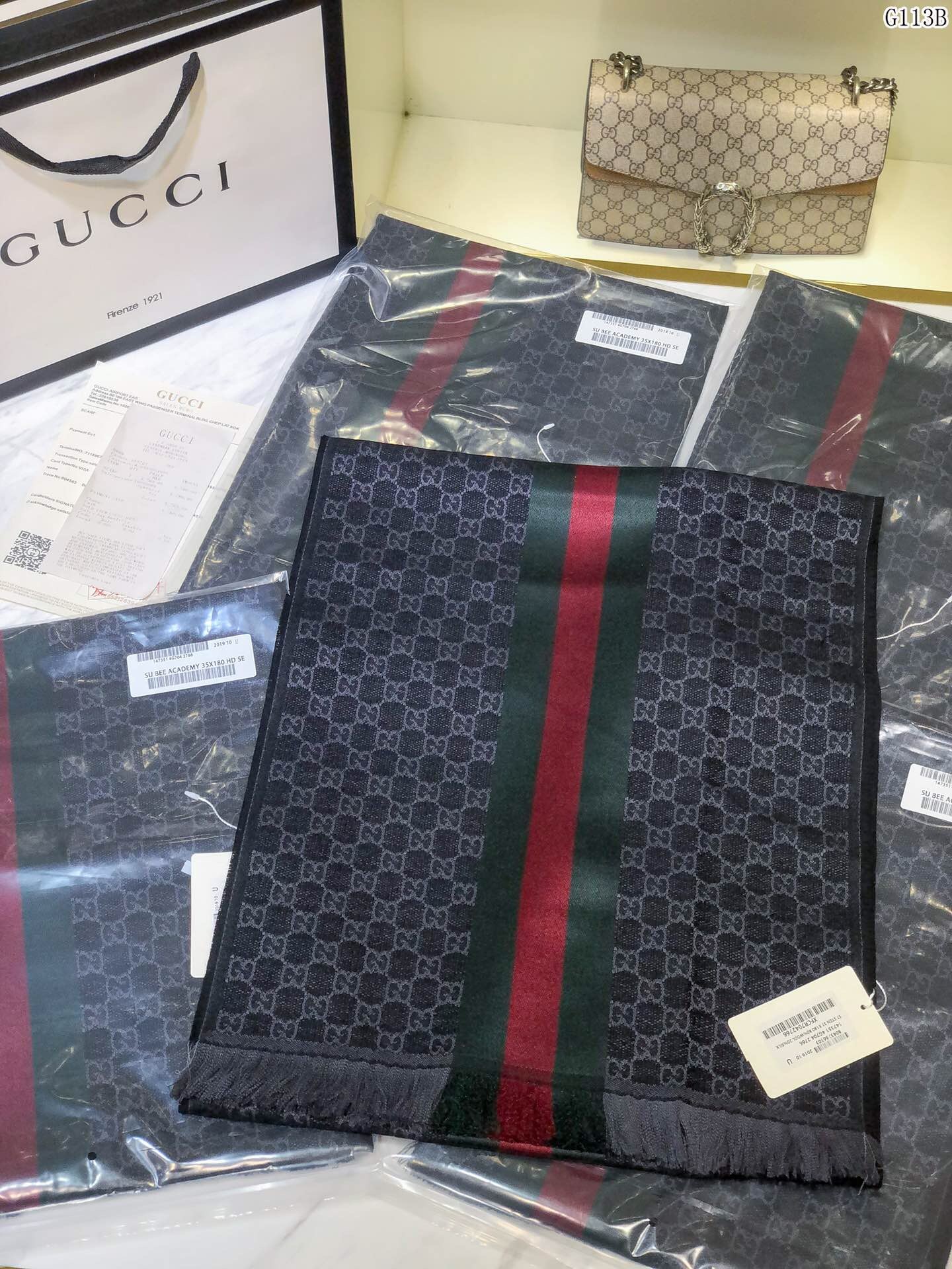 Original vs Good Replica Gucci Scarf. How to spot fake Gucci shawls and  bandeau 