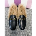 Fake AAA Gucci Princetown Leather Slippers UQ0349