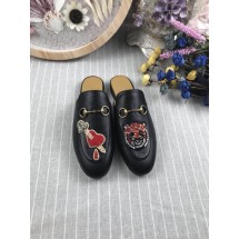 Cheap Knockoff Gucci Princetown Leather Slippers UQ2111