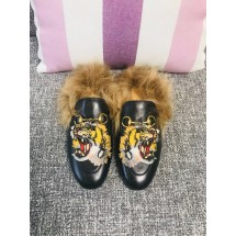 Copy Gucci Princetown Leather Slippers UQ1482