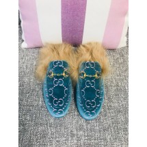 Gucci Princetown Velvet Slippers UQ1475