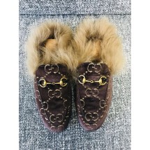 Imitation Gucci Princetown Velvet Slippers UQ0897