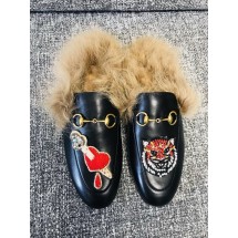 Replica Gucci Princetown Leather Slippers UQ0115