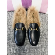 Fake AAA Gucci Princetown Leather Slippers UQ0349