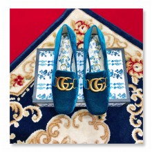 High Quality Imitation Gucci Velvet Pumps UQ1555