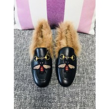 Replica Gucci Princetown Leather Slippers UQ1515