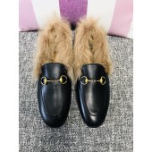Fake AAA Gucci Princetown Leather Slippers UQ0349
