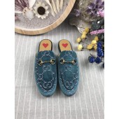 Gucci Princetown Velvet Slippers UQ1632